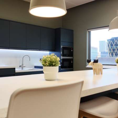 View in kitchen looking towards kitchen units